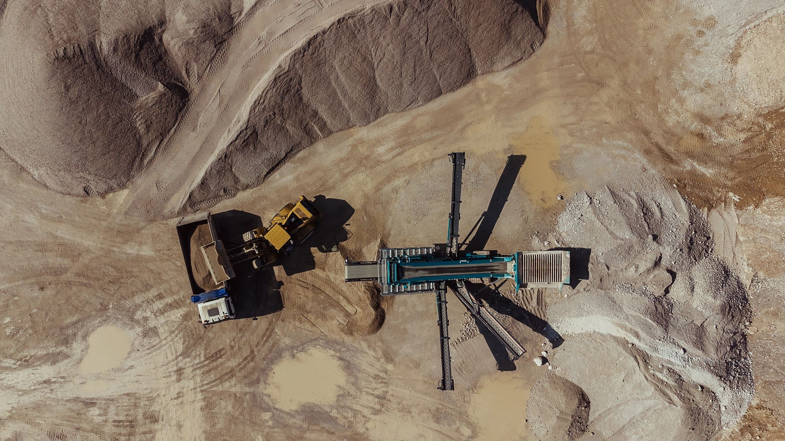 Aerial view of quarry