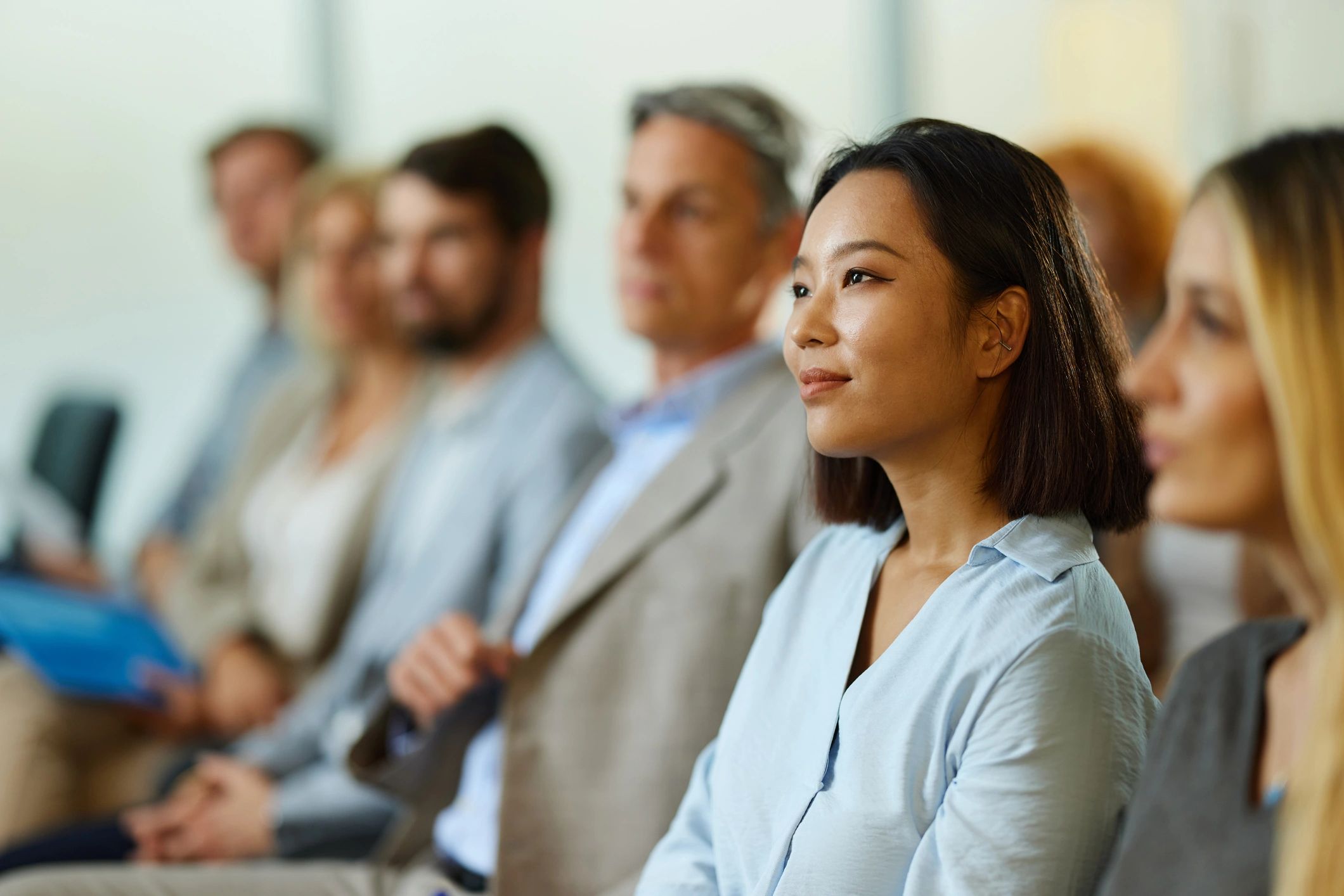 Professional attending a business seminar